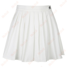 white leisure letters pattern skirt